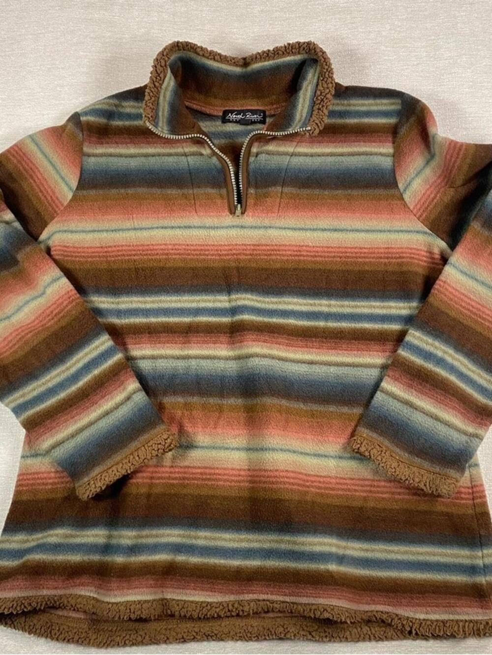 North River 3/4 Zip pullover Sweater in Soil Earth Tones